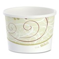 Food Trays, Containers, and Lids | SOLO HS4125-J8000 3.6 in. Diameter x 3.3 in. h 12 oz Double Poly Paper Symphony Design Food Containers (500/Carton) image number 1
