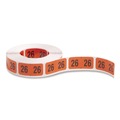 Dividers & Tabs | Smead 68326 Yearly End Tab File Folder Labels 0.75 x 1.5 Orange 500/Roll image number 1