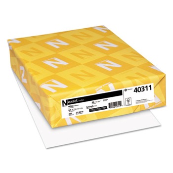 Neenah Paper 40311 94 Bright 90 lbs. 8.5 in. x 11 in. Exact Index Card Stock - White (250/Pack)