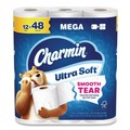 Toilet Paper | Charmin 80841801 2-Ply Septic Safe Ultra Soft Bathroom Tissue Mega Roll - White (208 Sheets/Roll, 12 Rolls/Pack, 5 Packs/Carton) image number 2