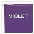 File Folders | Pendaflex 04153 1/5 VIO 1/5-Cut Tabs Colored Reinforced Hanging Legal Folders - Violet (25/Box) image number 6