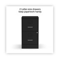 Office Filing Cabinets & Shelves | Alera 2806262 14 in. x 18 in. x 24.1 in. Soho 2-Drawer Vertical Letter File Cabinet - Black image number 2