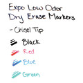 Just Launched | EXPO 80074A Broad Chisel Tip Low-Odor Dry-Erase Marker - Assorted Colors (4/Set) image number 2