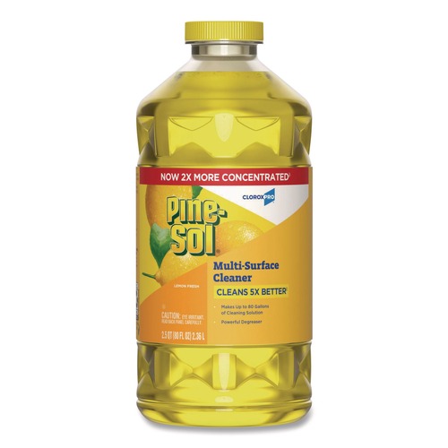 All-Purpose Cleaners | Pine-Sol 60607EA CloroxPro 80 oz. Concentrated Multi-Surface Cleaner - Lemon Scent image number 0
