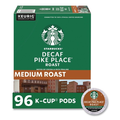 Coffee | Starbucks 12434952 Coffee K-Cups - Pike Place Decaf (96/Carton) image number 0