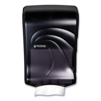 TOILET PAPER DISPENSERS | San Jamar T1790TBK Ultrafold Multifold/c-Fold Towel Dispenser, Oceans, 11.75 X 6.25 X 18, Transparent Black Pearl