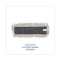 Just Launched | Boardwalk BWK1624 24 in. x 5 in. Disposable Cotton/Synthetic Cut End Dust Mop Head - White image number 3