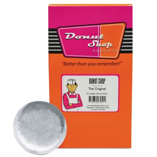 Coffee | National Coffee Roasters NCR599961590 Donut Shop Coffee Pods - Medium Roast (15/Box) image number 0