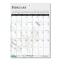 Bulletin Boards | House of Doolittle 3462 12-Month (Jan to Dec): 2026 12 in. x 16.5 in. Recycled Wild Flower Wall Calendar - White/Multicolor Sheets image number 1