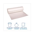  | Boardwalk V7658ENKR01 38 in. x 58 in. 60 gal. 19 mic High-Density Can Liners - Natural (150/Carton) image number 6