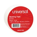 Tapes | Universal UNV51302 3 in. Core 48 mm x 54.8 mm General Purpose Masking Tape - Beige (2/Pack) image number 1