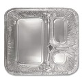 Food Trays, Containers, and Lids | Handi-Foil 2045-35-500 24 oz 8.5 x 6.38 x 1.47 Aluminum Oblong Container with Lid - Silver (500/Carton) image number 2