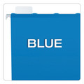 File Folders | Pendaflex 42622 1/5-Cut Ready-Tab Colored Reinforced Letter Size Hanging Folders - Blue (25/Box) image number 3
