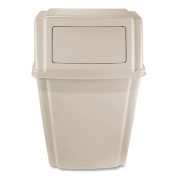 Rubbermaid Commercial FG782200BEIG Slim Jim 15-Gallon Wall-Mounted Container - Beige