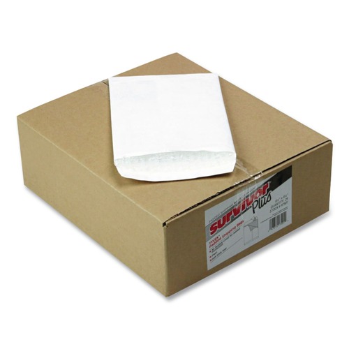 Envelopes & Mailers | Survivor QUAR7501 6.5 x 9.5 Air Cushion Bubble Mailer of DuPont Tyvek - White (25/Box) image number 0