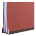 File Folders | Universal UNV10295 3 Dividers 8 Fasteners 8-Section Pressboard 3 in. Expansion Classification Folders - Legal Size, Red Exterior (10/Box) image number 2