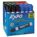 Washable Markers | EXPO 1921061A Broad Chisel Tip Low-Odor Dry-Erase Marker Value Pack - Assorted Colors (36/Box) image number 0