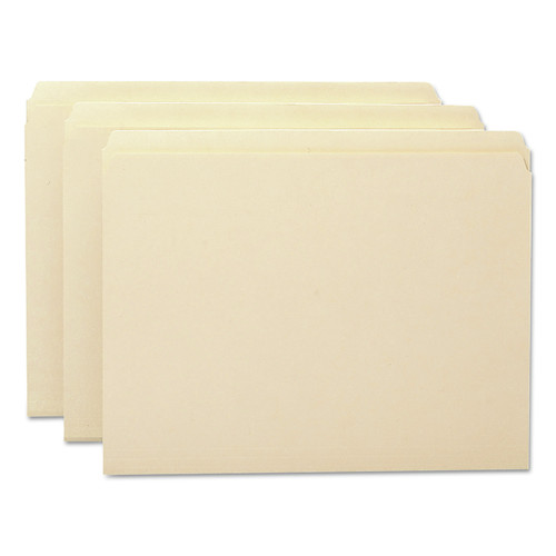 File Folders | Smead 10300 Straight Tabs Letter Size 0.75 in. Expansion File Folders - Manila (100/Box) image number 0