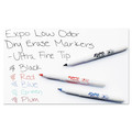 Washable Markers | EXPO 1871131A Extra-Fine Bullet Tip Low-Odor Dry-Erase Marker - Black (1-Dozen) image number 4