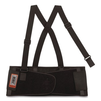 FACILITY MAINTENANCE SUPPLIES | Ergodyne 11095 ProFlex 1650 Economy Elastic Back Support Brace, X-Large, 38-in to 42-in Waist, Black