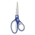 Arts & Crafts Supplies | Westcott 15553 7 in. Long 2.25 in. Cut Length KleenEarth Soft Handle Scissors - Straight Blue/Gray Handle image number 1