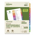 Back to School Sale | Avery 11083 Ready Index 11 in. x 8.5 in. 12-Tab 1 to 12 Customizable Table of Contents Dividers with Multicolor Tabs - White (3/Pack) image number 0