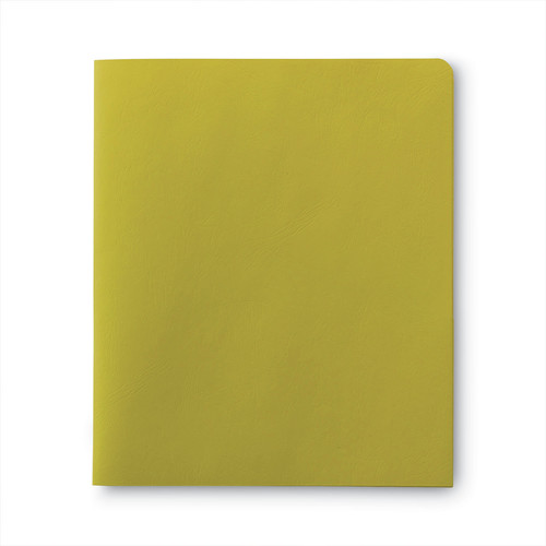 File Folders | Smead 87862 11 in. x 8.5 in. 100-Sheet Capacity 2-Pocket Textured Paper Folder - Yellow (25/Box) image number 0