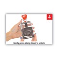 Just Launched | COSCO 2000PLUS 011034 Model S 360 1.75 in. x 1 in. 2-Color "Received" Self-Inking Message Dater - Blue/Red image number 8