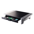 Back to School Sale | Fellowes Mfg Co. 8031101 Office Suites Standard Supports 80 lbs. 19.78 in. x 14.06 in. x 4 in. to 6.5 in. Monitor Riser - Black/Silver image number 1