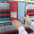 File Folders | Smead 61950 1/3-Cut End Tab Out 8.5 in. x 11 in. Colored Poly Out Guides with Pockets - Red (25/Box) image number 6