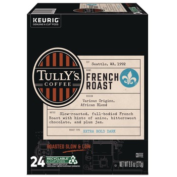 BEVERAGES AND DRINK MIXES | Tully's Coffee 5000373779 Coffee K-Cups - French Roast (24/Box)