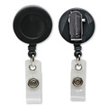 Label & Badge Holders | SICURIX BAU68844 30 in. Extension Swivel-Style Spring-Clip ID Card Reel - Black image number 2
