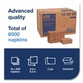 Paper Towels and Napkins | Tork 109906 2-Ply 6.5 in. x 8.5 in. Xpressnap Interfold Dispenser Napkins - Natural (12/Carton) image number 5