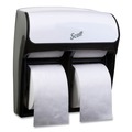 Toilet Paper Dispensers | Scott 44517 11.25 in. x 6.31 in. x 12.75 in. Pro High Capacity Coreless SRB Tissue Dispenser - White (1/Carton) image number 0