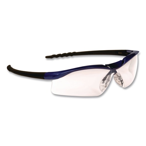 Safety & First Aid | MCR Safety DL310AF Dallas Wraparound Safety Glasses - Metallic Blue Frame/Clear Anti-Fog Lens image number 0