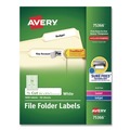 Labels | Avery 75366 0.66 in. x 3.44 in. Permanent TrueBlock File Folder Labels with Sure Feed Technology - White (1800/Box) image number 0