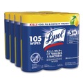 Hand Wipes | LYSOL Brand 19200-82159 7 in. x 7.25 in. 1-Ply Disinfecting Wipes - Lemon and Lime Blossom White (4/Carton) image number 0