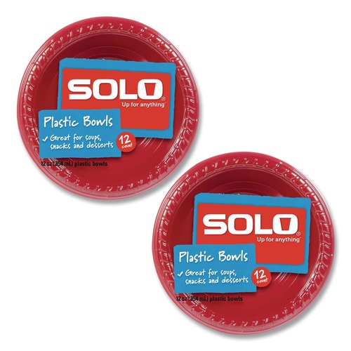 Bowls and Plates | SOLO CB12-20202 12 oz Party Plastic Premium Bowl Dinnerware - White (288/Carton) image number 0