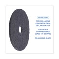 Cleaning & Janitorial Accessories | Boardwalk BWK4016BLA 16 in. Diameter Stripping Floor Pads - Black (5/Carton) image number 4