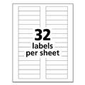 Labels | Avery 06577 Durable 0.63 in. x 3 in. Permanent ID Labels with TrueBlock Technology - White (32/Sheet, 50-Sheet/Pack) image number 2
