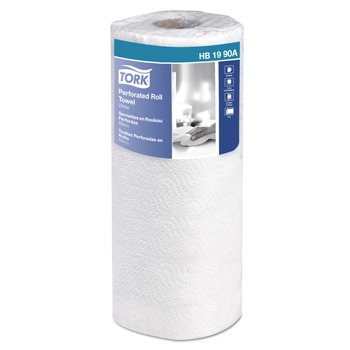 Tork HB1990A Universal 11 x 9 2-Ply Perforated Kitchen Towel Roll - White (30/Carton)