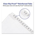 Back to School Sale | Avery 01703 11 x 8.5 Allstate Style Preprinted Legal Exhibit Side 51 to 75 Tab Index Dividers - White (25-Pieces/Set) image number 7