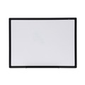 White Boards | Universal UNV43630 24 in. x 18 in. Design Series Deluxe Dry Erase Board - White Surface, Black Anodized Aluminum Frame image number 0