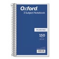 Notebooks & Pads | Oxford 65362 9.5 in. x 6 in. Sheets 3-Subject Medium/College Rule Coil-Lock Wirebound Notebook - Randomly Assorted Cover Color image number 0