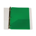 File Folders | C-Line 33933 11 in. x 8.5 in. 3-Hole Punch Two-Pocket Heavyweight Poly Portfolio Folder - Green (25/Box) image number 4