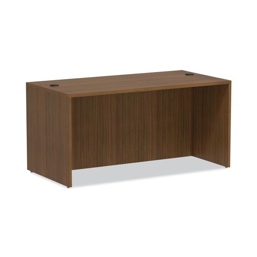 Office Desks & Workstations | Alera ALEVA216030WA Valencia Series 59.13 in. x 29.5 in. x 29.63 in. Straight Front Desk Shell - Modern Walnut image number 0