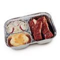 Food Trays, Containers, and Lids | Handi-Foil 2045-00-500 6.38 in. x 1.47 in. x 8 in. 24 oz. 3-Compartment Oblong Aluminum Food Container - Silver (500/Carton) image number 2