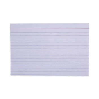 Universal UNV47230EE 4 in. x 6 in. Index Cards - Ruled, White (100/Pack)