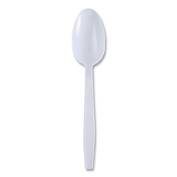 Boardwalk BWKTSHWPPWIW Heavyweight Wrapped Polypropylene Teaspoon Cutlery - White (1000/Carton)