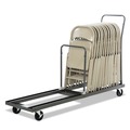 Just Launched | Alera ALEFTCART 20.86 in. x 50.78 in. to 72.04 in. x 43.3 in. 600 lbs. Capacity Metal Chair/Table Cart - Black image number 5